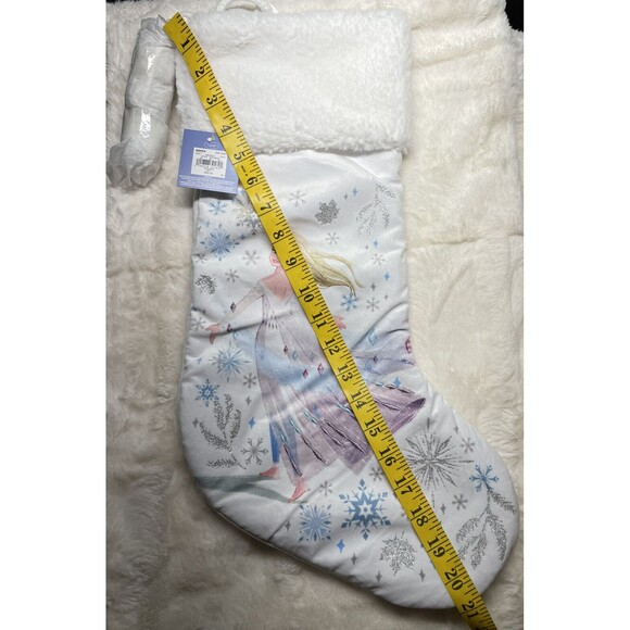 St. Nicholas Square Disney Frozen Elsa Christmas Stocking With Pom Poms NWT - Picture 6 of 7